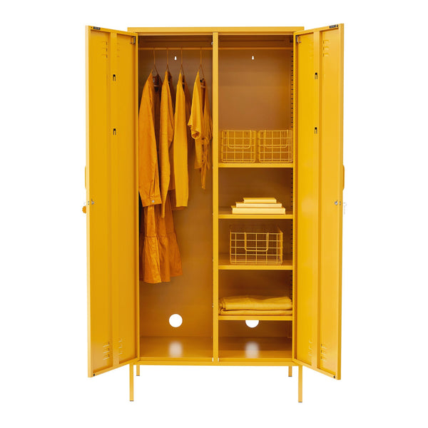 The Twinny Double Door Locker Wardrobe (Mustard)