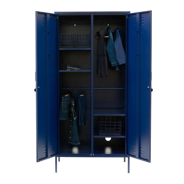 The Twinny Double Door Locker Wardrobe (Navy)