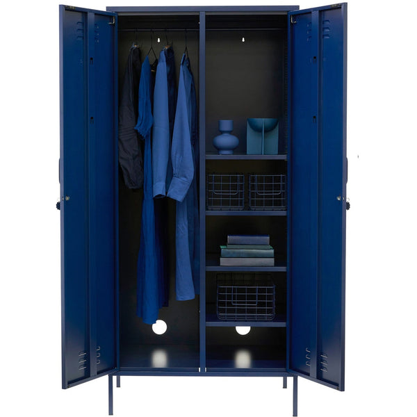 The Twinny Double Door Locker Wardrobe (Navy)