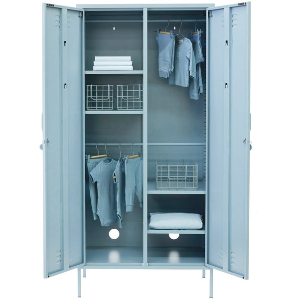 The Twinny Double Door Locker Wardrobe (Ocean)