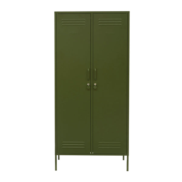 The Twinny Double Door Locker Wardrobe (Olive)
