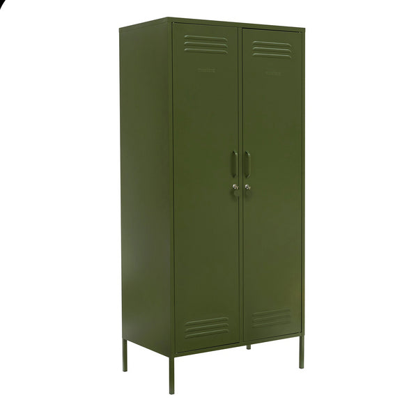 The Twinny Double Door Locker Wardrobe (Olive)