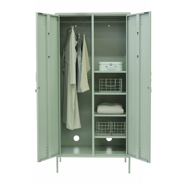 The Twinny Double Door Locker Wardrobe (Sage)