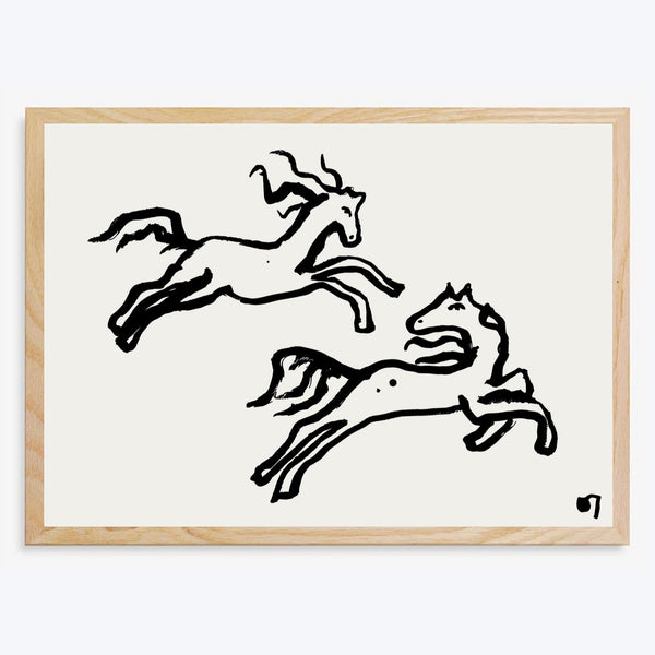 Two Horses Art Print