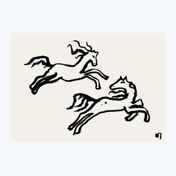 Two Horses Art Print