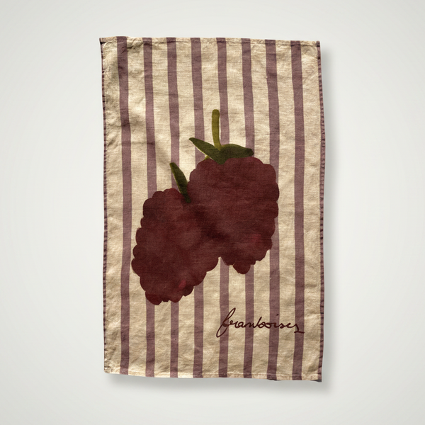 Framboises Linen Tea Towel