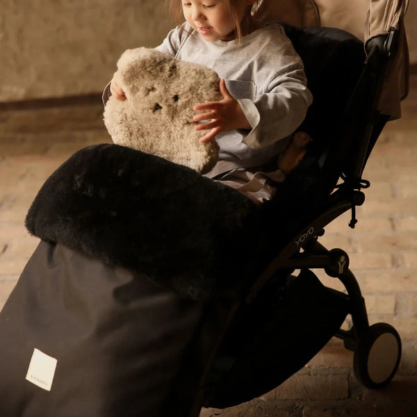 Sheepskin Universal Fixed Harness Buggy Puffmuff (Noir + Noir)