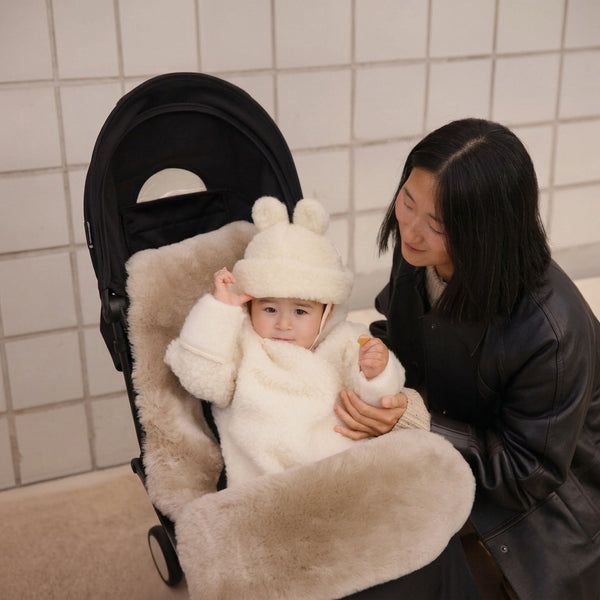 Sheepskin Universal Fixed Harness Buggy Puffmuff (Toast)