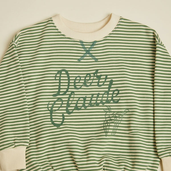 Carner Pine Deer Claude Striped Cotton Sweatshirt