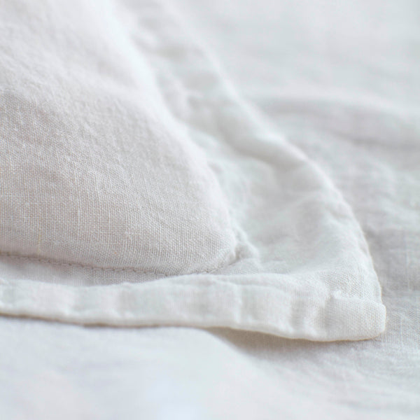 White Pure Linen Oxford Pillowcase