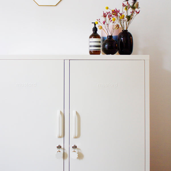 The Midi Double Door Locker Cabinet (Chalk)