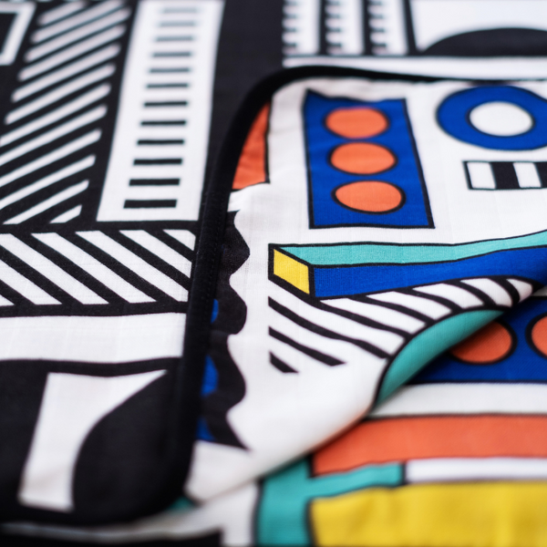 Etta Loves x Camille Walala Reversible Sensory Muslin Blanket