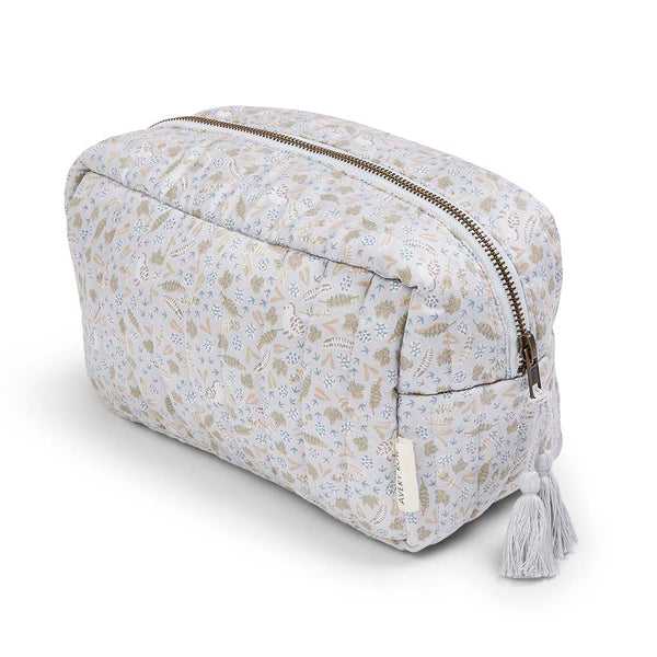 Cotton Quilted Nappy Pouch or Wash Bag (Nature Trail)