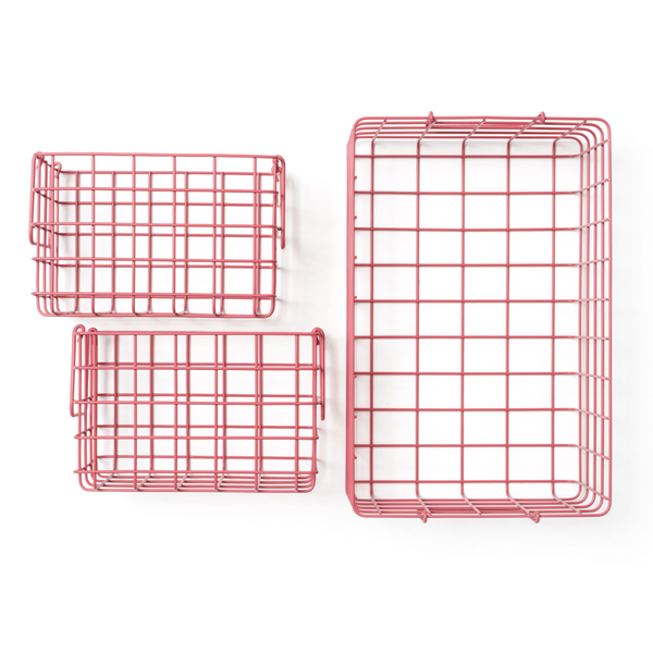 Coated Steel Wire Storage Baskets (Berry)