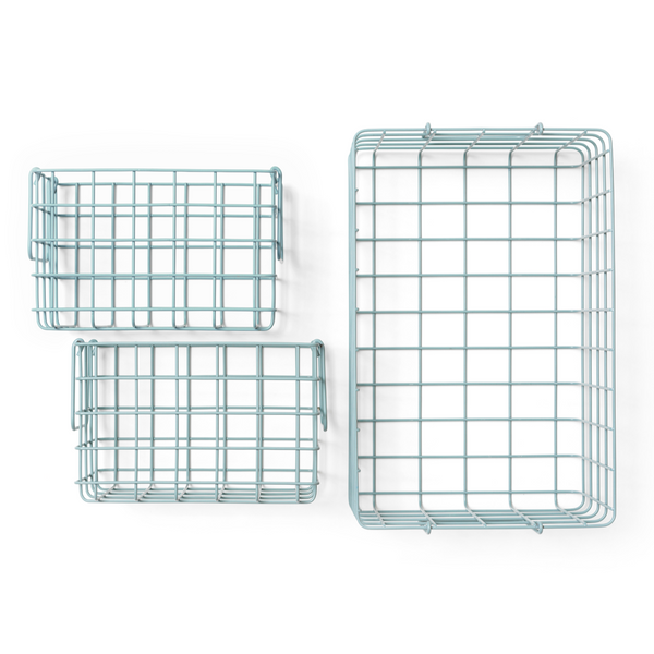 Coated Steel Wire Storage Baskets (Ocean)