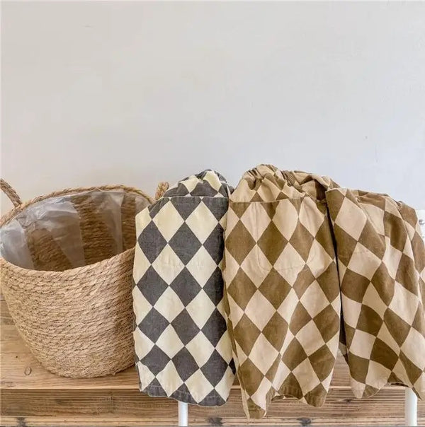 Neve Diamond Checkerboard Jeans (Mocha)