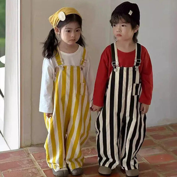 Nuno Stripe Denim Dungarees (Yellow)