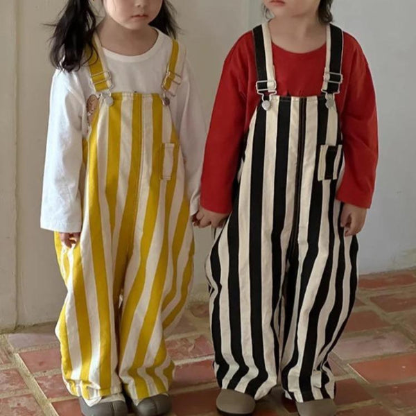 Nuno Stripe Denim Dungarees (Yellow)