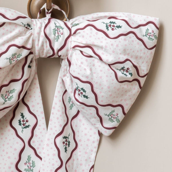 Christmas Berry Ribbons Hanging Bow