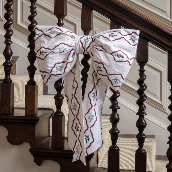Christmas Berry Ribbons Hanging Bow