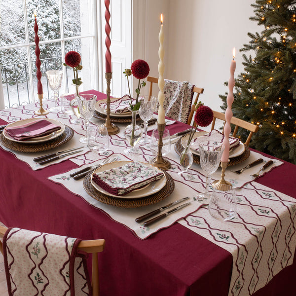 Organic Cotton Napkins, Set of 2 (Berry Vines)