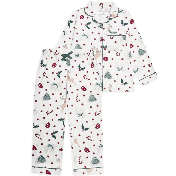 Organic Cotton Flannel Christmas Pyjamas (Christmas Carousel)