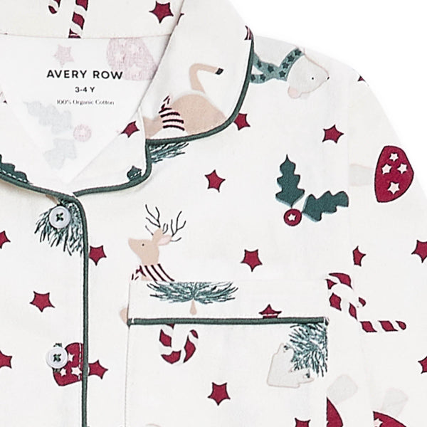 Organic Cotton Flannel Christmas Pyjamas (Christmas Carousel)
