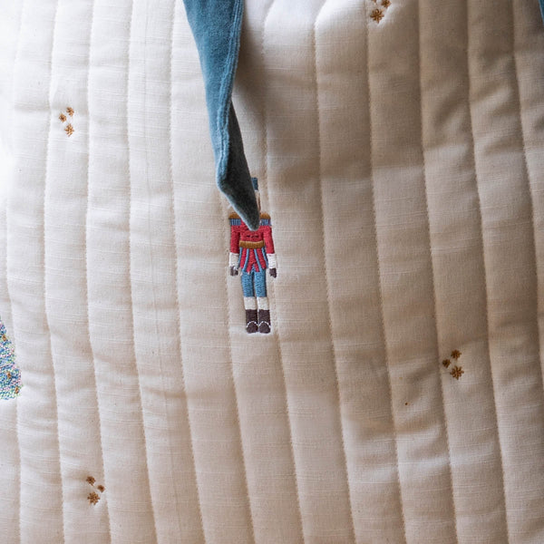 Nutcracker Embroidered Christmas Present Sack