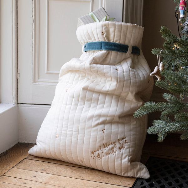 Nutcracker Embroidered Christmas Present Sack