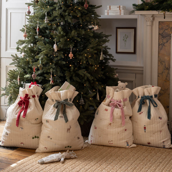 Nutcracker Embroidered Christmas Present Sack