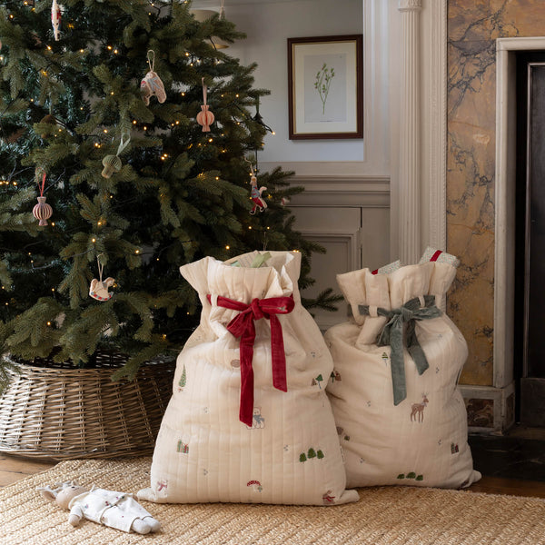 Polar Bear Embroidered Christmas Present Sack
