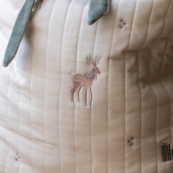 Reindeer Embroidered Christmas Present Sack