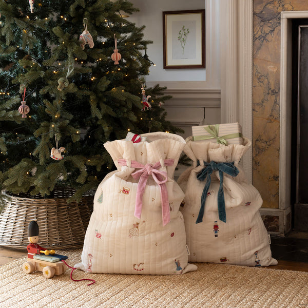 Sugar Plum Fairy Embroidered Christmas Present Sack