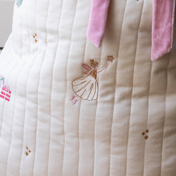 Sugar Plum Fairy Embroidered Christmas Present Sack