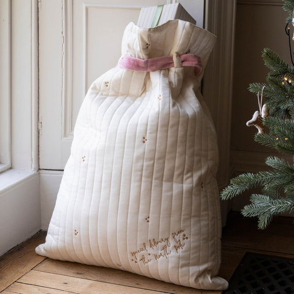 Sugar Plum Fairy Embroidered Christmas Present Sack