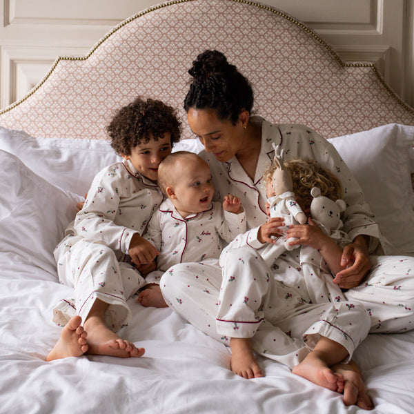 Organic Cotton Flannel Christmas Baby Sleepsuit (Holly Scatter)