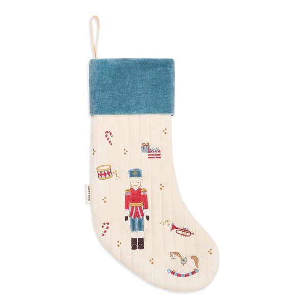 Nutcracker Embroidered Christmas Present Stocking