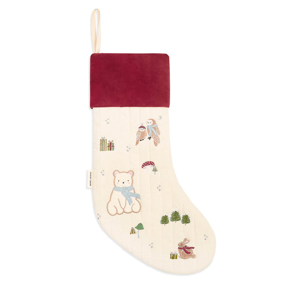 Polar Bear Embroidered Christmas Present Stocking