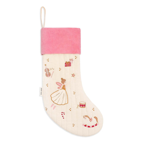 Sugar Plum Fairy Embroidered Christmas Present Stocking