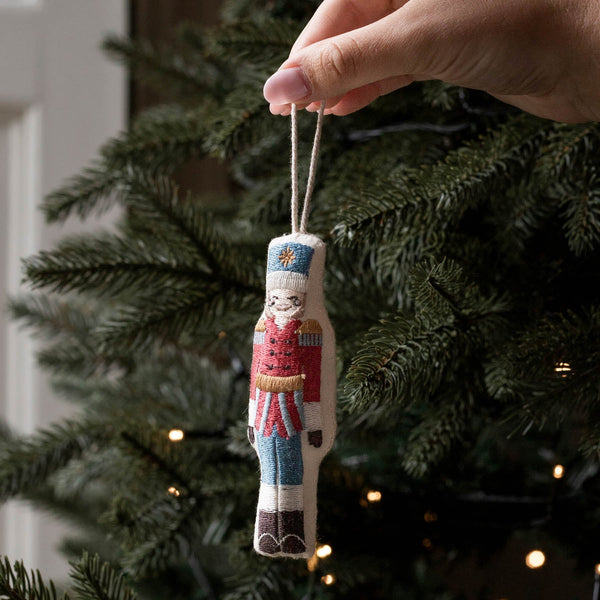 Embroidered Set of 5 Christmas Tree Decorations (The Nutcracker)
