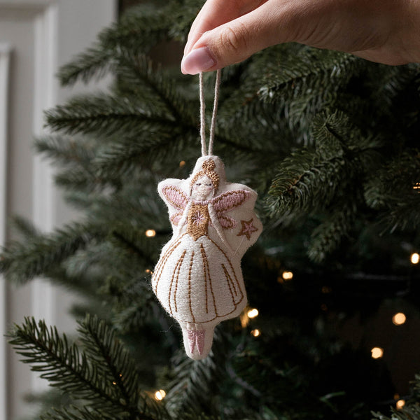 Embroidered Set of 5 Christmas Tree Decorations (The Nutcracker)