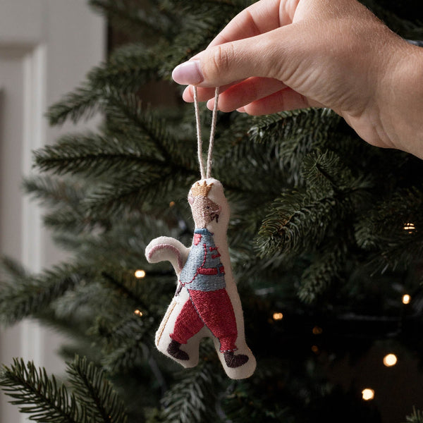 Embroidered Set of 5 Christmas Tree Decorations (The Nutcracker)
