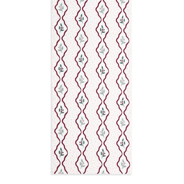 Organic Cotton Table Runner (Berry Ribbons)