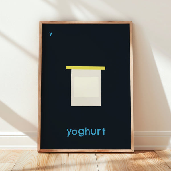Y for Yoghurt- Alphabet Art Print