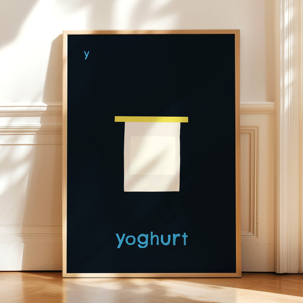 Y for Yoghurt- Alphabet Art Print