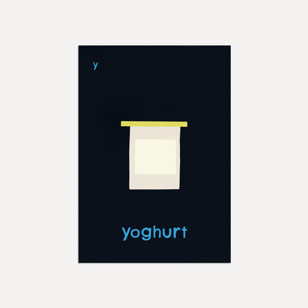 Y for Yoghurt- Alphabet Art Print