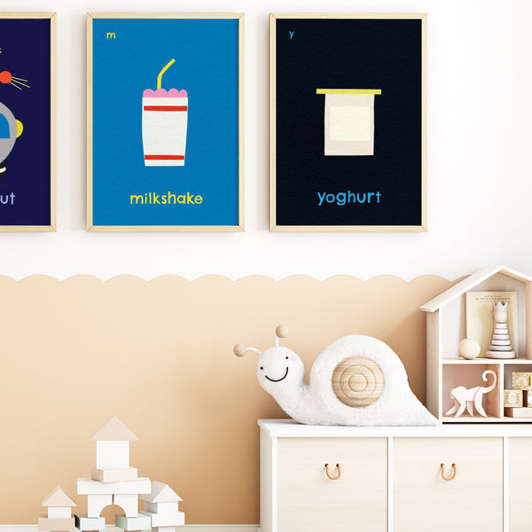 M for Milkshake- Alphabet Art Print