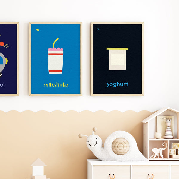 Y for Yoghurt- Alphabet Art Print
