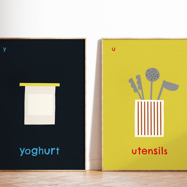 U for Utensils- Alphabet Art Print