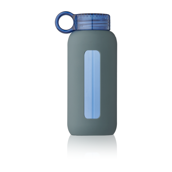 Yang Water Bottle with Straw 350ml (Blue Mix)